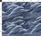 Indigo Waves Modern Japanese Abstract Art Deco Navy Blue Contemporary Serene Monochrome Peaceful Coastal Ocean Elegant Custom Printed Fabric by Spoonflower Various Fabrics by the Yard or Fat Quarter